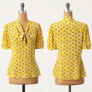 Anthropologie - 100% Silk Girls from Savoy Blouse!